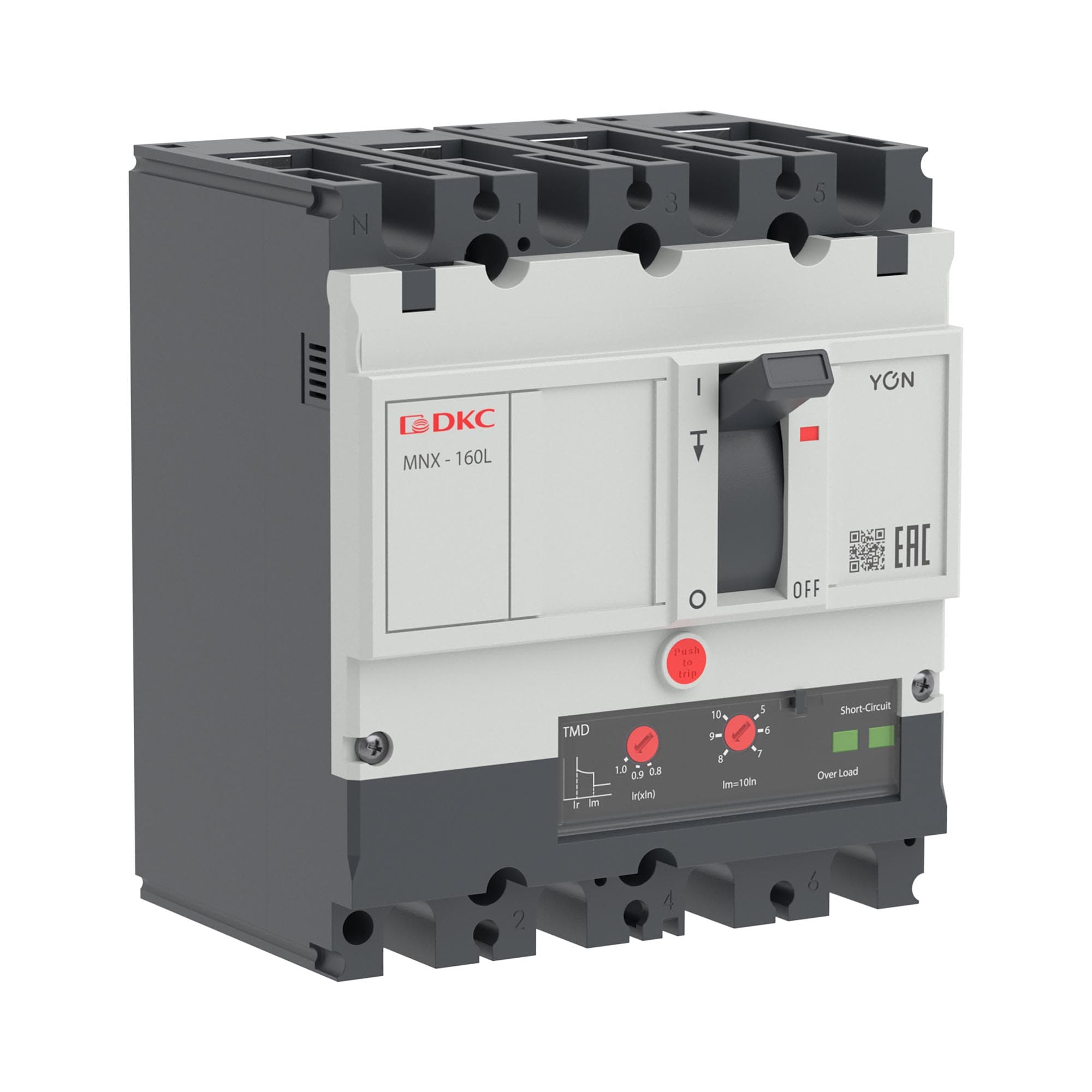 Выключатель автоматический YON pro MNX160L 3N 160 A 70 kA при AC415V расцепитель TMD