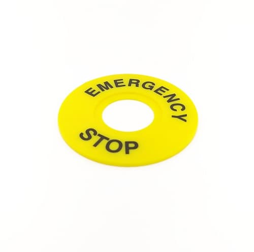 "Бирка \""""Стоп\"""" круглая диаметр 22/60мм (EMERGENCY STOP) продукция"""""