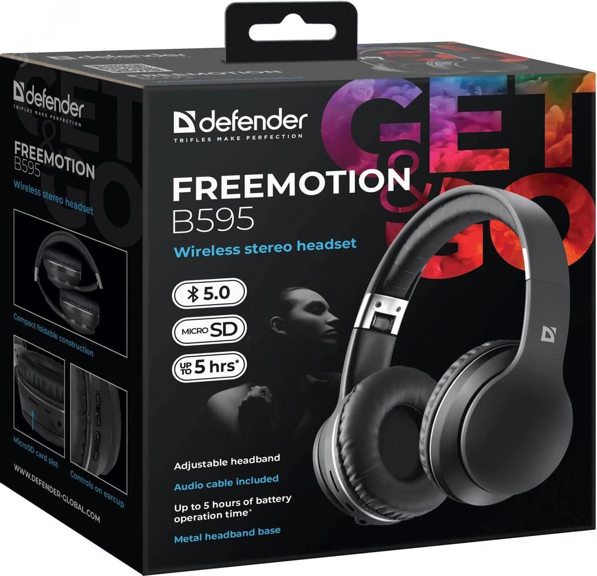 Гарнитура беспроводная FreeMotion B595, Bluetooth,черный