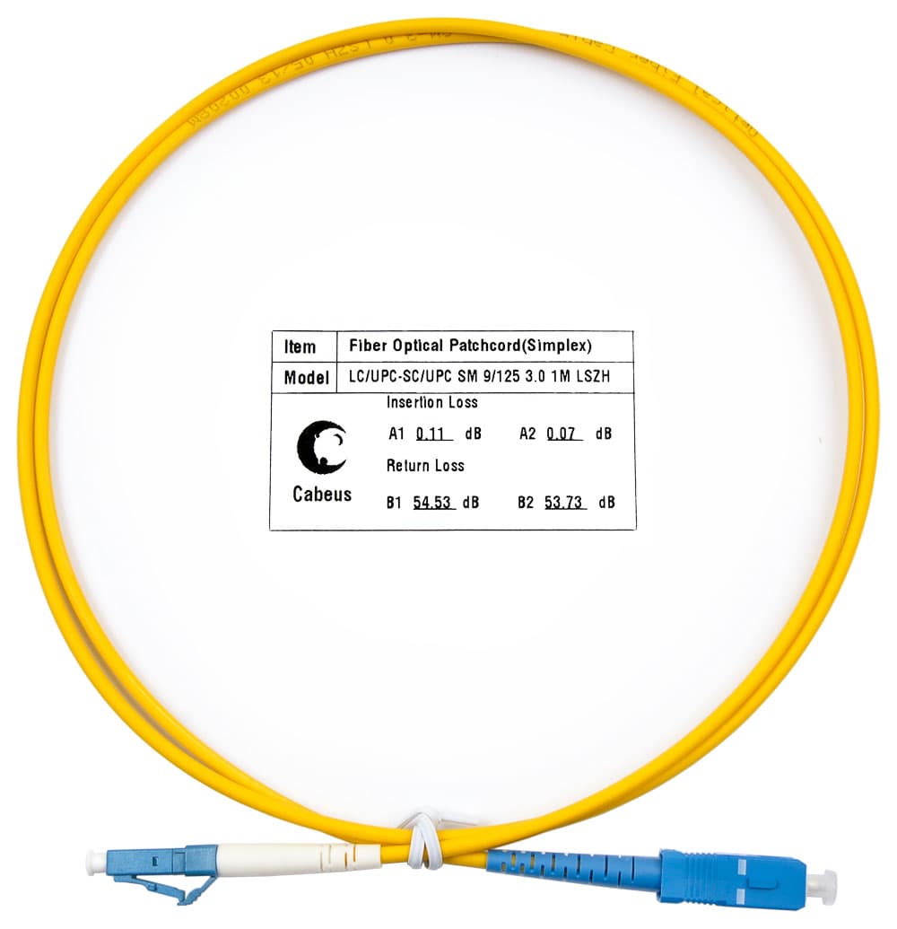 Патч-корд оптический simplex 1м LC-SC 9/125 sm LSZH