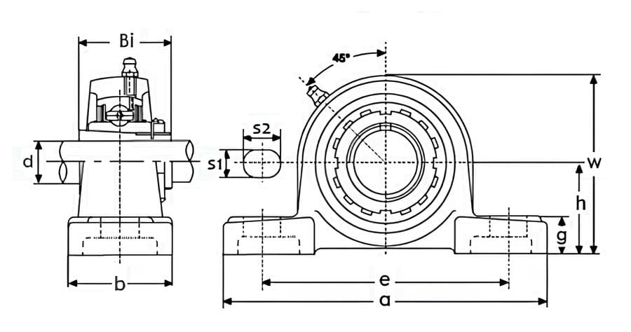 Подшипниковый узел UKP213 TECHNIX