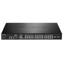 Коммутатор управляемый L2+, стекируемый, 20x10GBase-T, 4x10GBase-T/SFP+