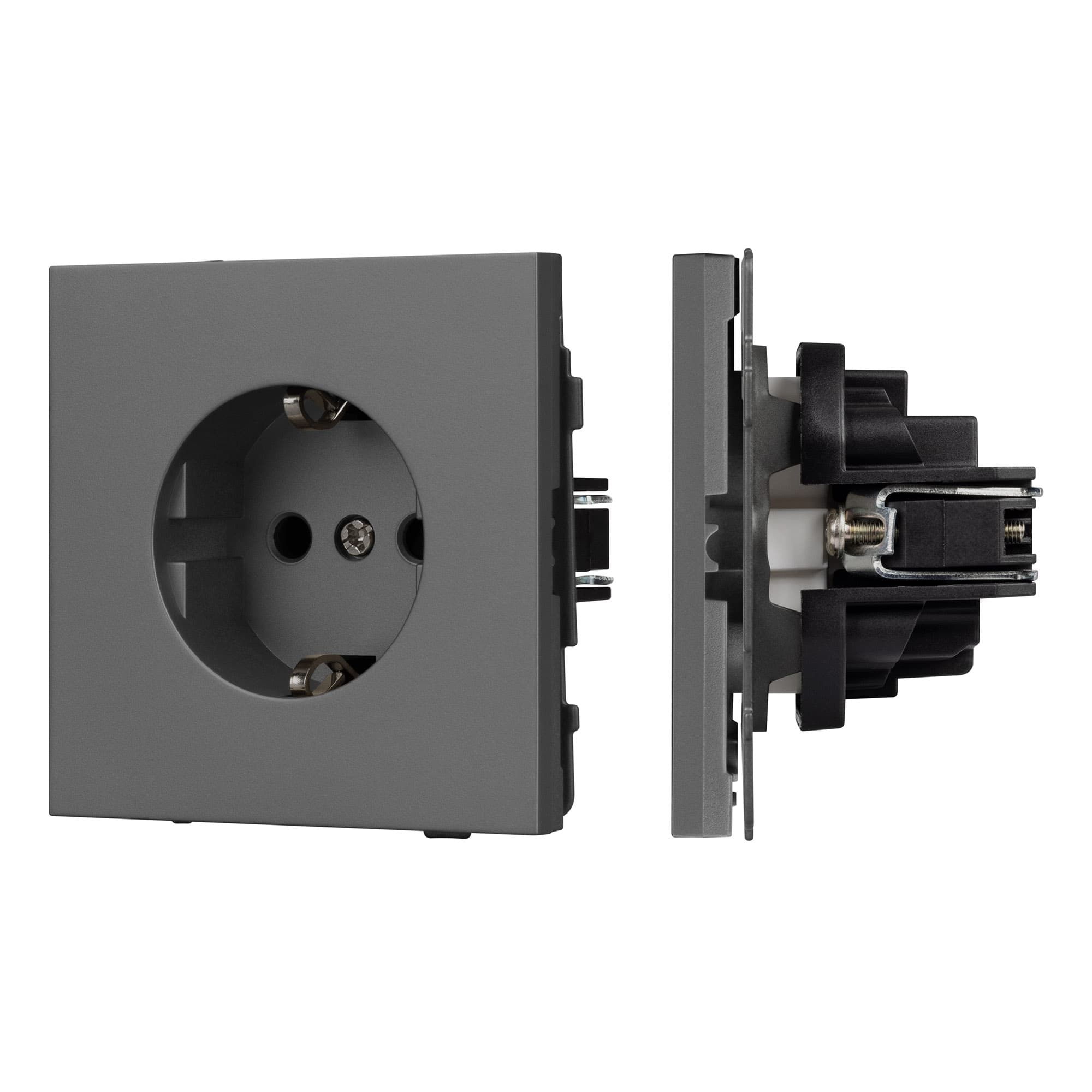 Механизм электрической розетки SCT-TENDO-MEU1-SFPL-GR 230V, 16A, Серый, 1 пост