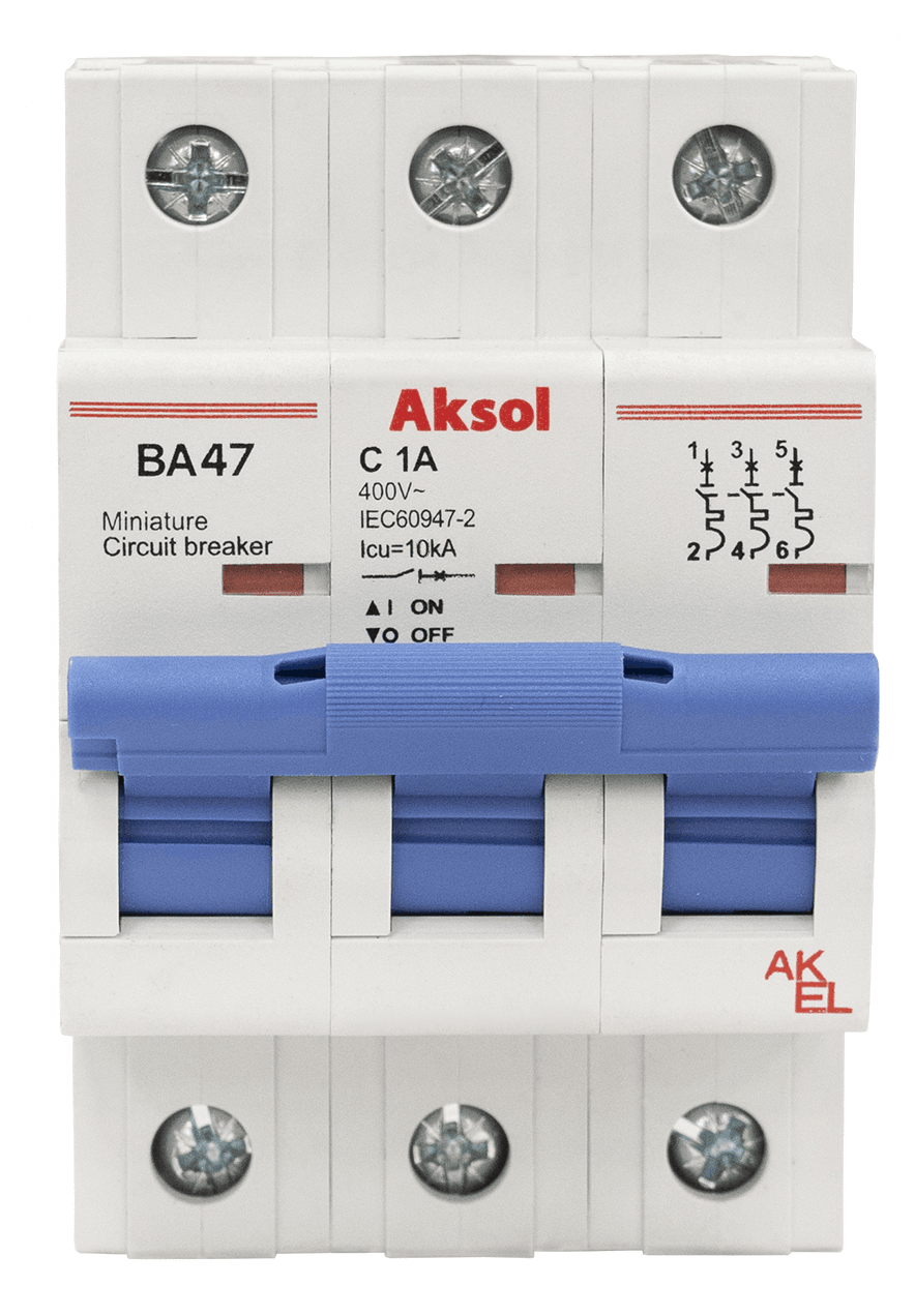 Выключатель автоматический ВА47-MCB-H-AKSOL-3P-C6-AC 3P/6A/С/10кА
