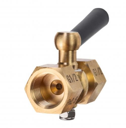 Кран трехходовой пробковый КТп-B1.1 (МС) внутр.M20*1.5 - внутр.M20*1.5