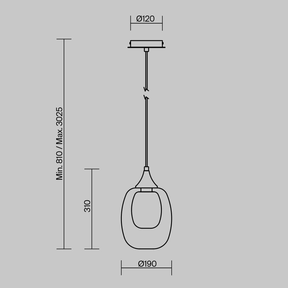 Светильник подвесной Aura E14х1х40W Латунь
