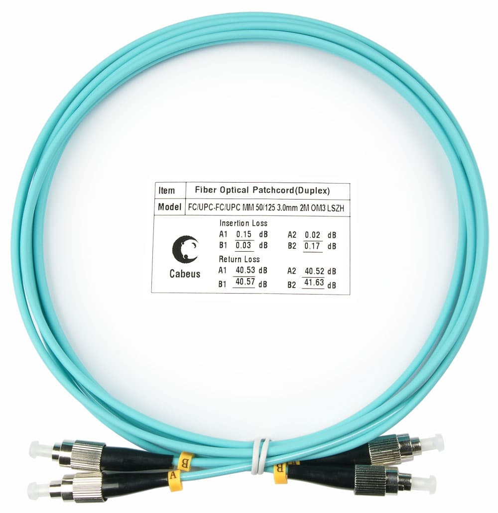 Патч-корд оптический duplex 2м FC-FC 50/125MM OM3 LSZH