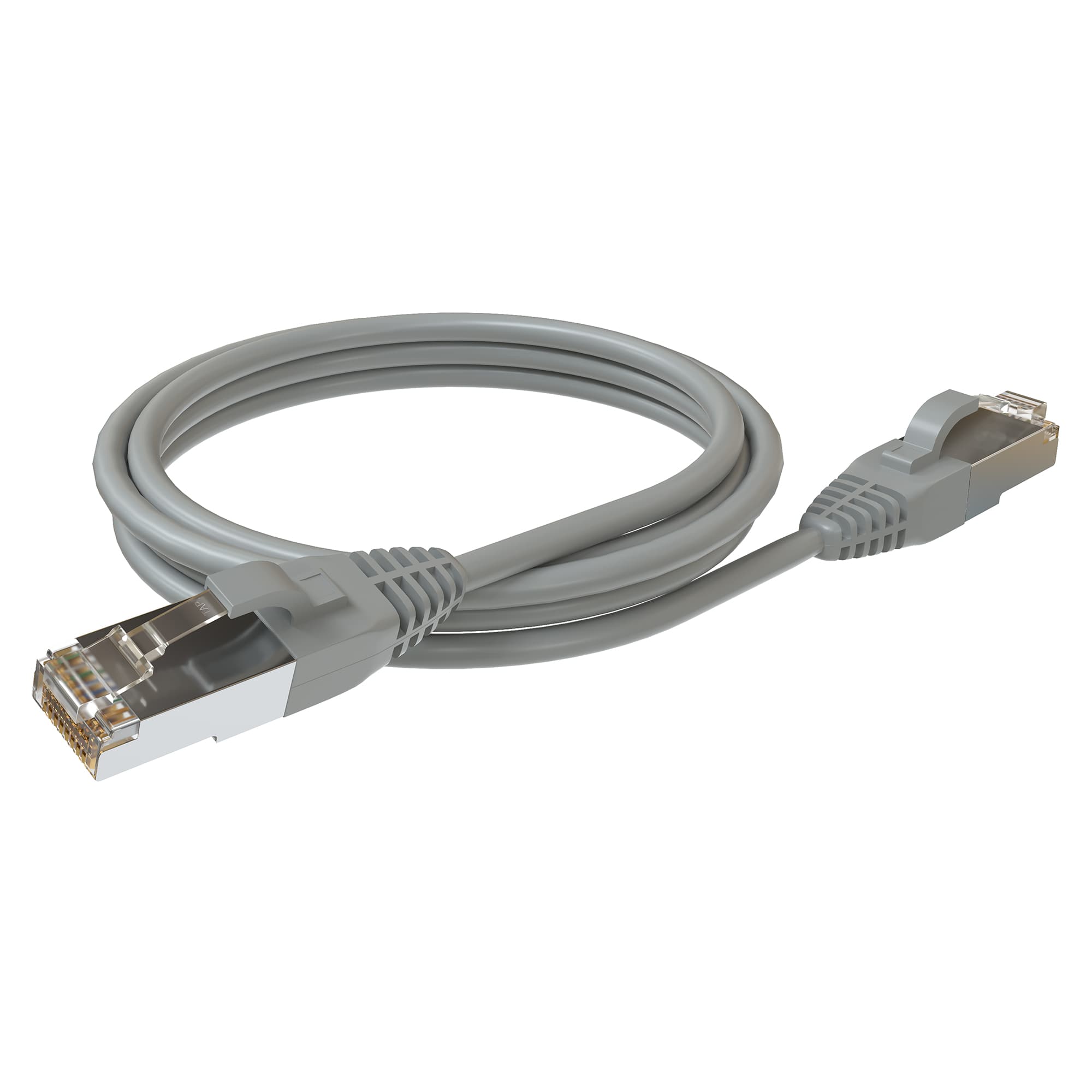Патч-корд F/UTP, категория 5е, 2xRJ45, экранированный, серый, LSZH, 3 м
