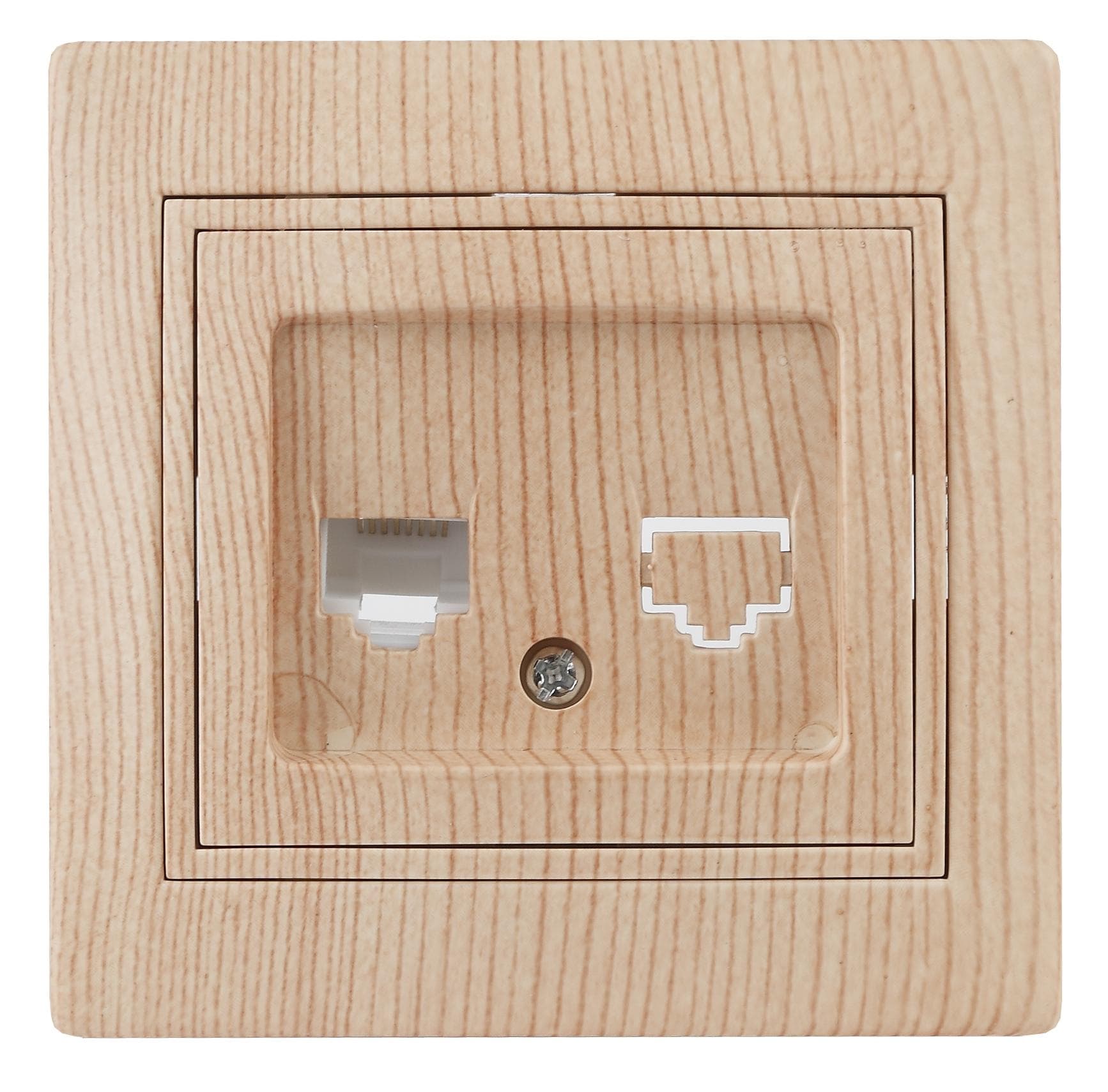 Розетка информационная RJ45, СУ, Plano, сосна, 1-303-11
