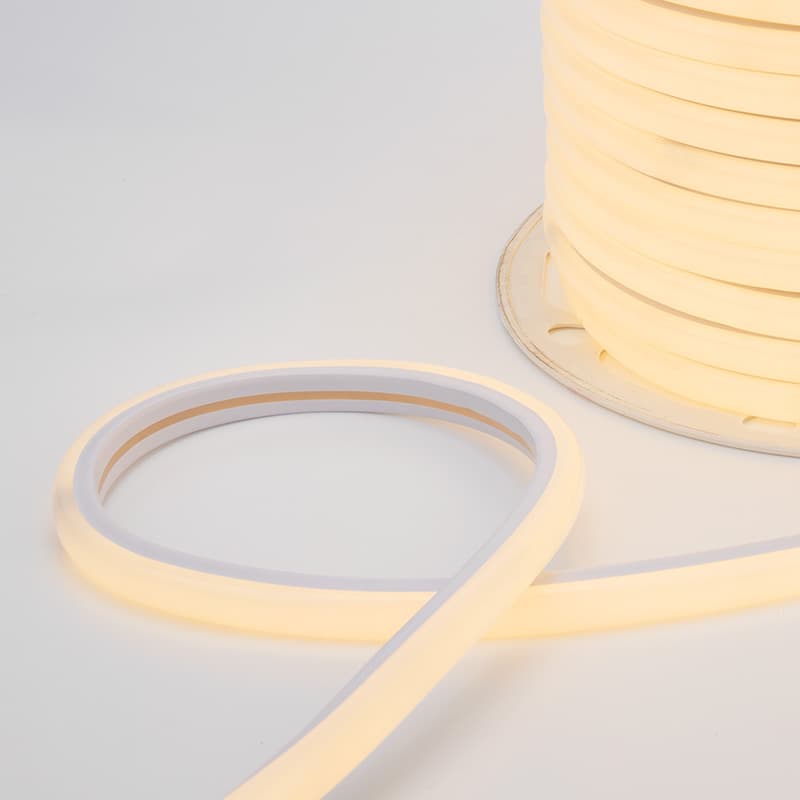 Неон гибкий LED SMD, форма – D, 16х16 мм, теплый белый, 144 LED/м, 50 м
