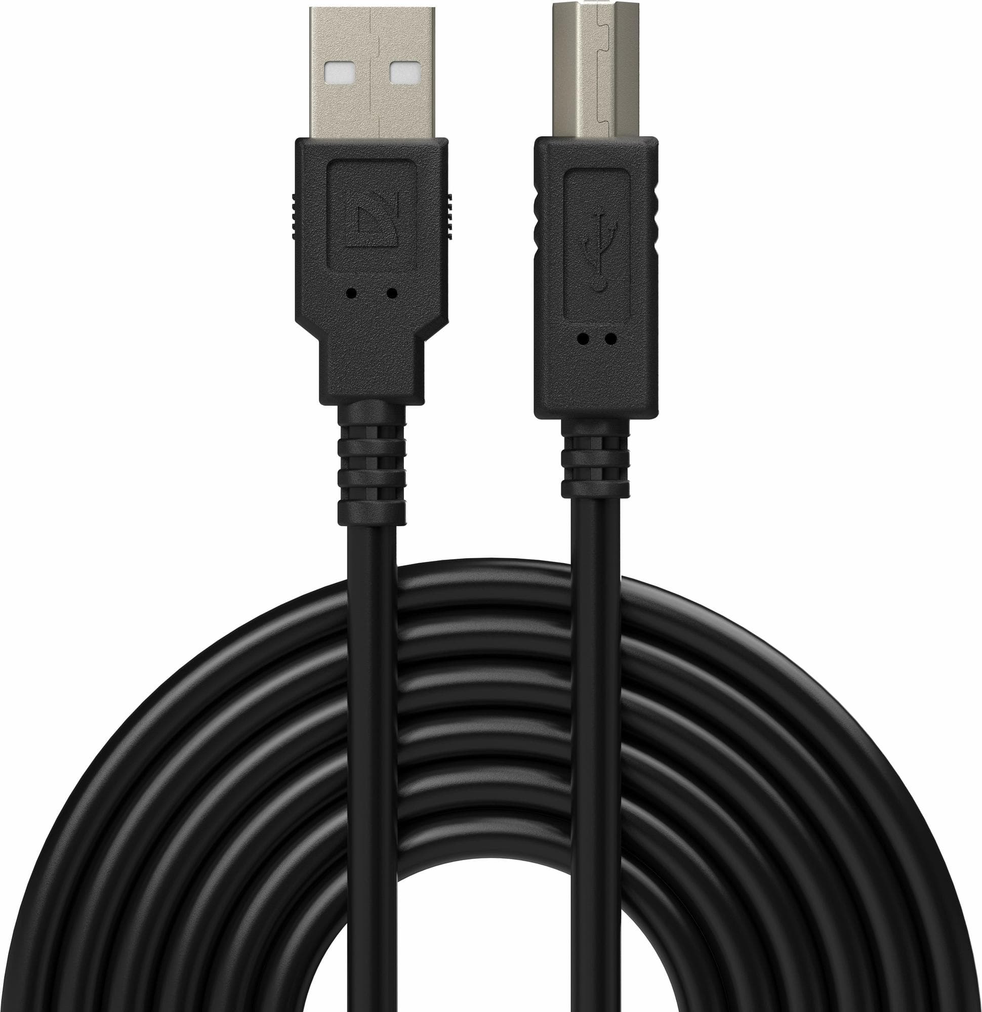 Кабель USB USB 2.0 AM-BM 30AWG, никель, 5м