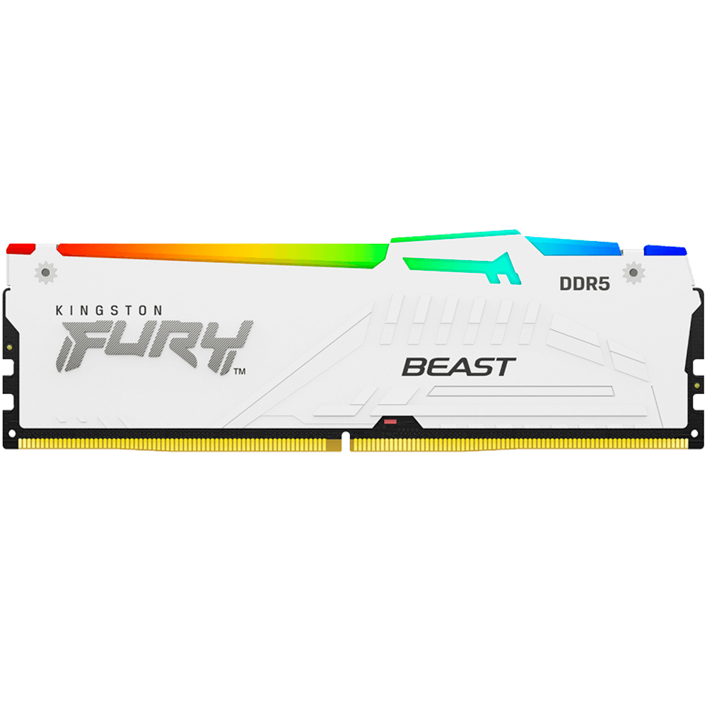 Модуль памяти FURY Beast White RGB EXPO 16ГБ, DDR5, DIMM, 6800 МГц, 54400 Мб/с