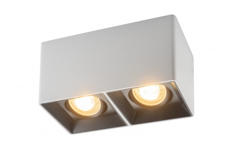 Светильник накладной IP20 10 Вт GU5.3 LED белый/черный пластик