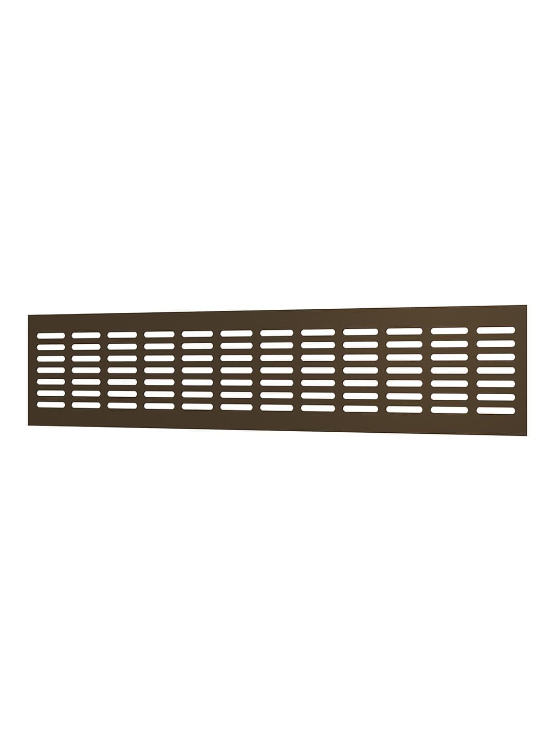 Решетка переточная алюминиевая с анодированным покрытием 480x100, цвет Dark bronze