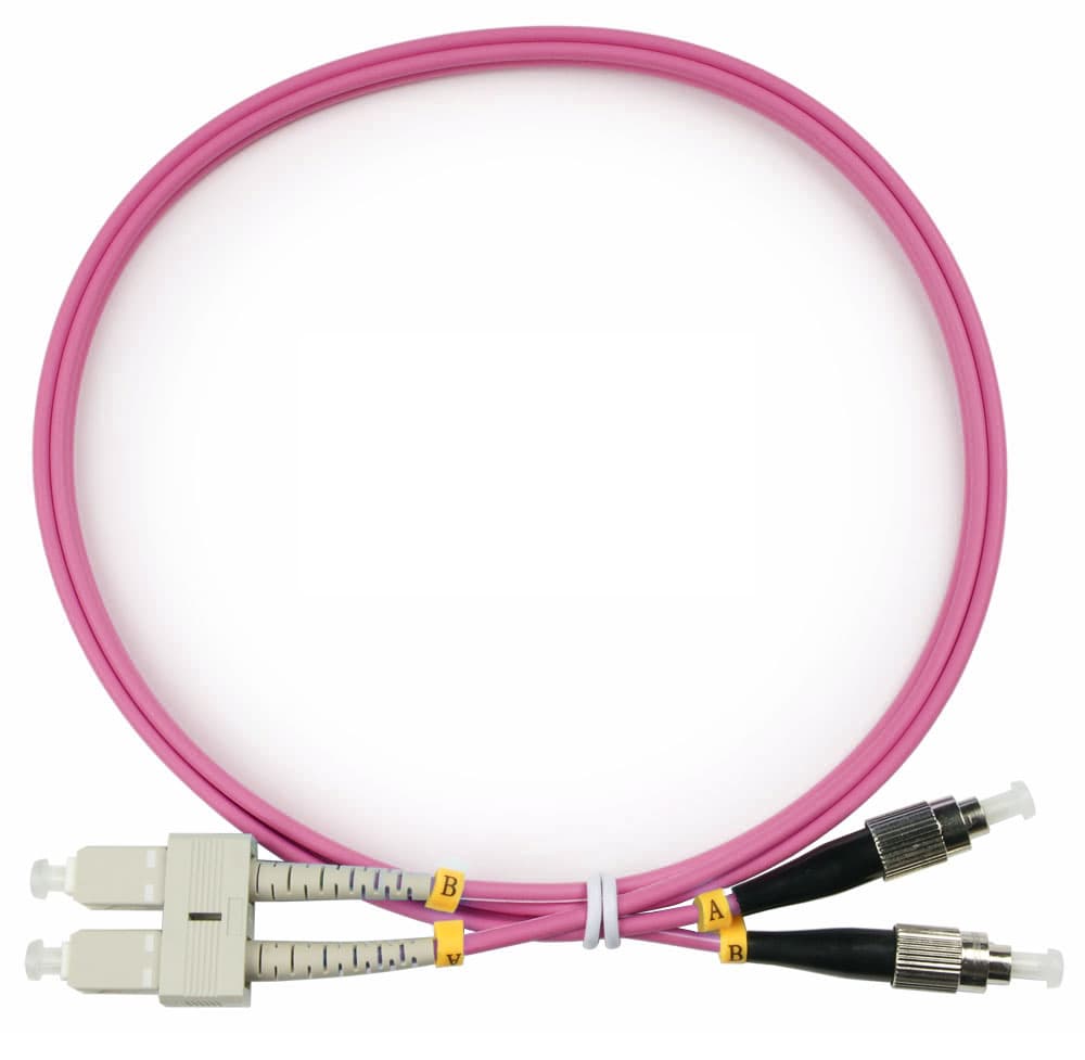 Патч-корд оптический duplex 1,5м SC-FC 50/125MM OM4 LSZH