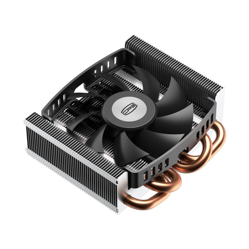 Кулер для процессора PCCooler S815I Low profile, 125 Вт, 4-pin PWM, 37 мм, алюминий/медь, 1x75 мм вентилятор, 51,42 CFM, 39 дБА, 2000–4000 об/мин, серебристый