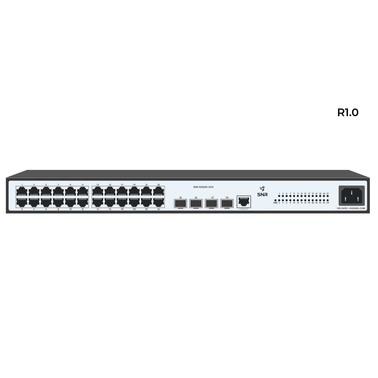 Коммутатор управляемый L2 24 порта RJ45/SFP 10/100/1000 Мб/с