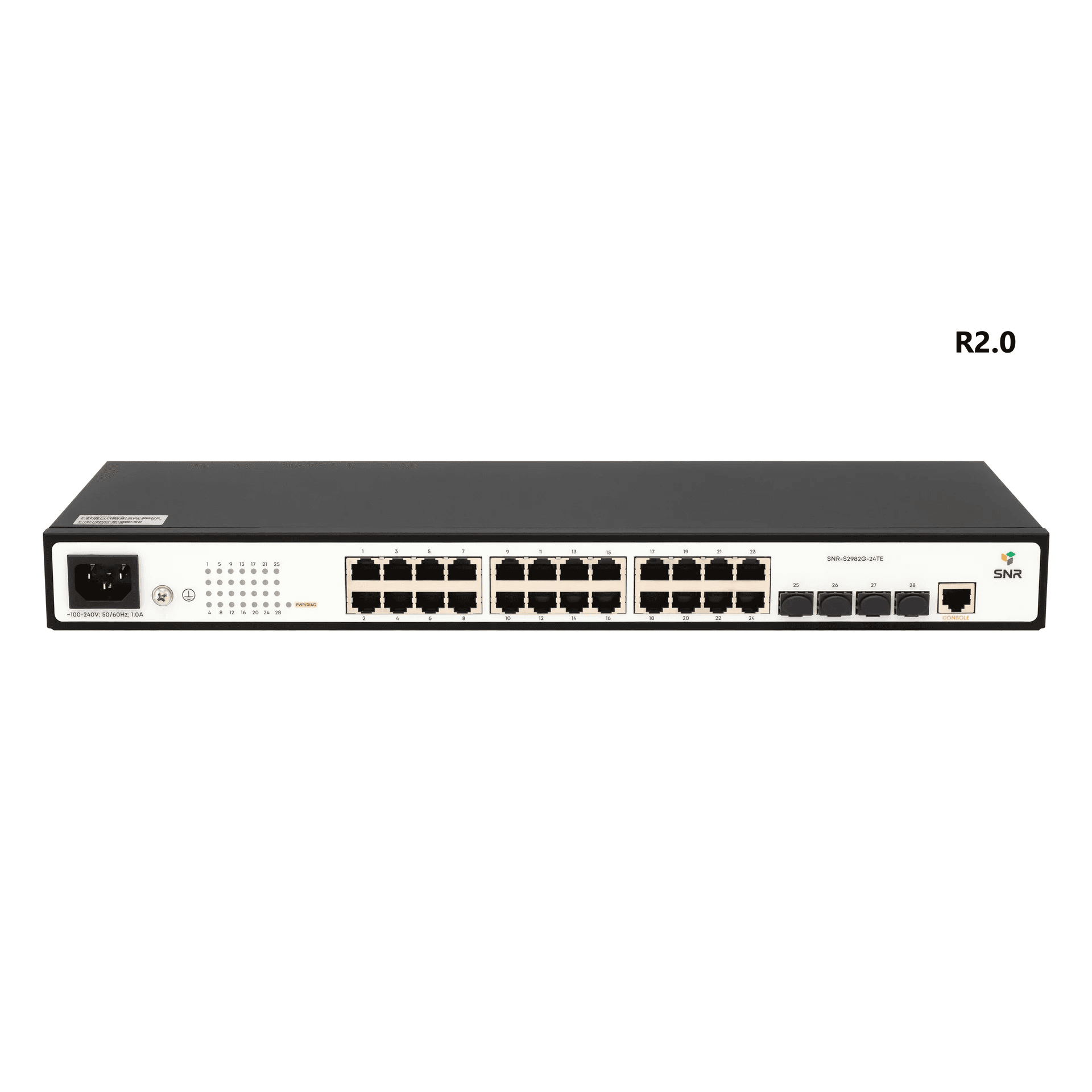 Коммутатор управляемый L2 24 порта RJ45/SFP 10/100/1000 Мб/с