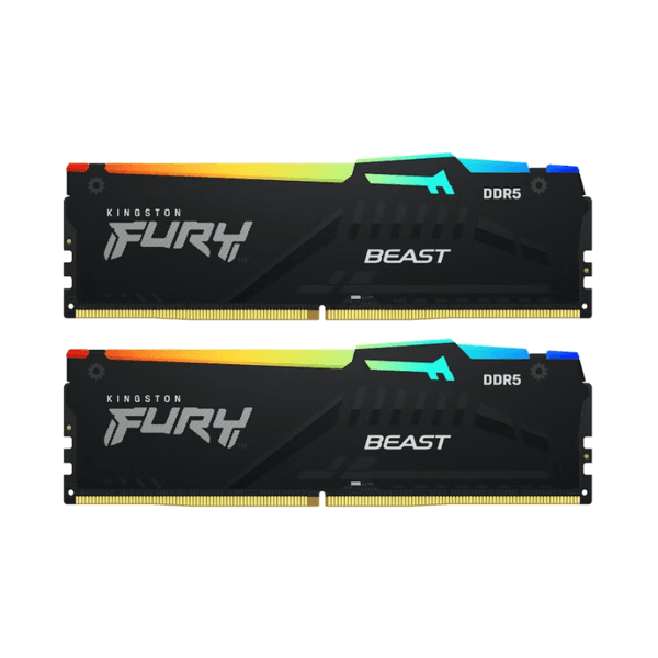 Модуль памяти FURY Beast RGB EXPO 32ГБ, DDR5, DIMM, 6000 МГц, 48000 Мб/с (комплект 2 модуля)