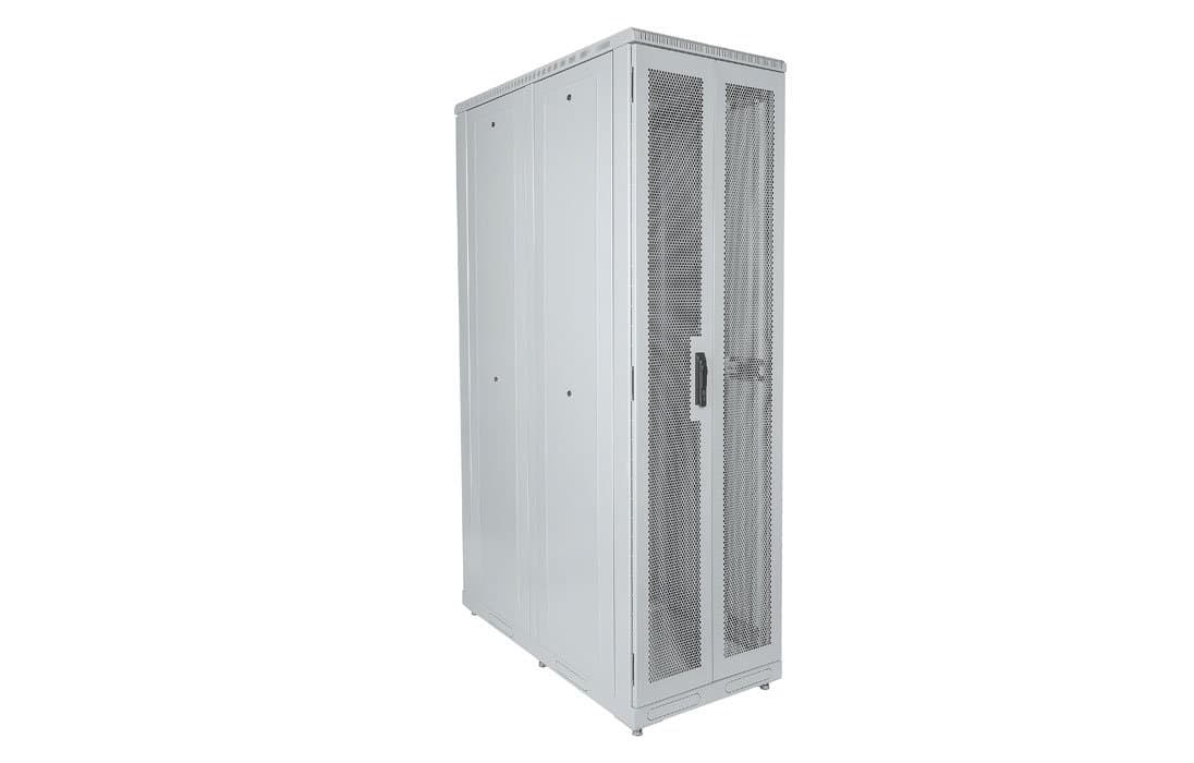 Шкаф телекоммуникационный напольный серверный 42U 800x1000 ШТ-НП-С-42U-800-1000-П2П передняя дверь перфорированная