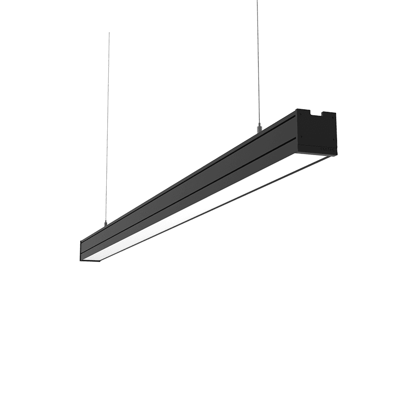 Светильник светодиодный Mercury Pro подвесной 48 Вт 4000 К 1010х65х65 мм IP54 RAL9005 черный муар с рассеивателем опал, с декоративным проводом 2 м и комплектом подвесов 2 м