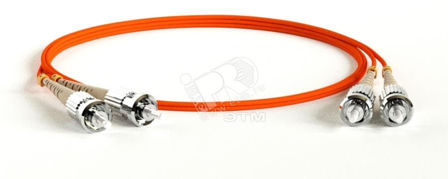 Патч-корд оптический MM 50/125 ST-ST 2мм duplex LSZH (15м)