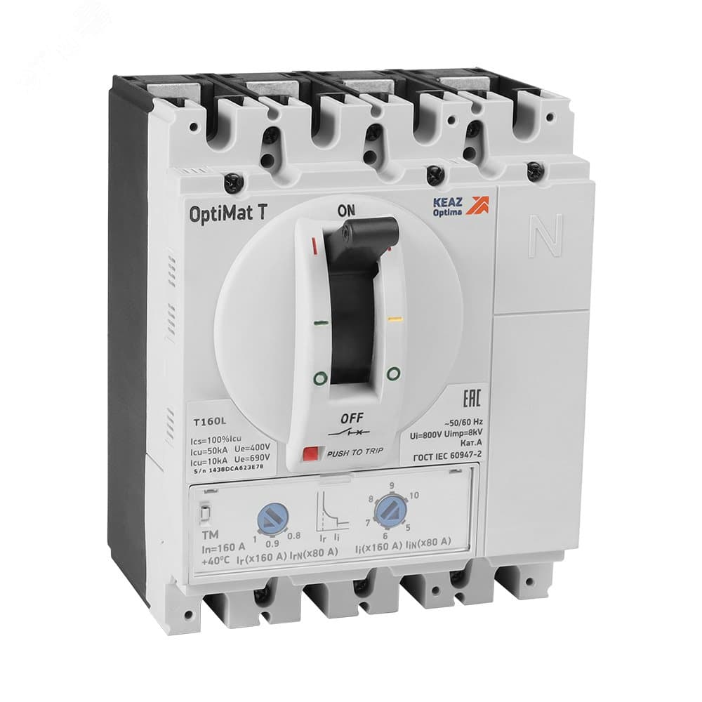 Выключатель автоматический OptiMat T125H TM 16 A 3P