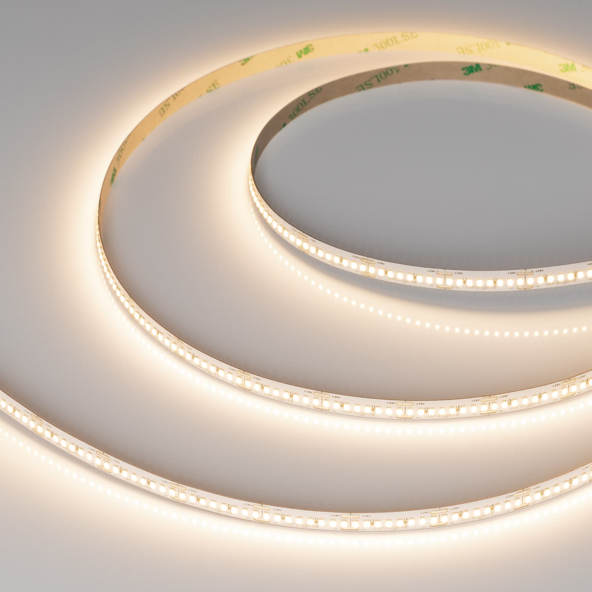 Лента светодиодная 8 Вт/м 24В IP20 3000K 320LED/м MICROLED-M320-8mm SMD 2216 5 м