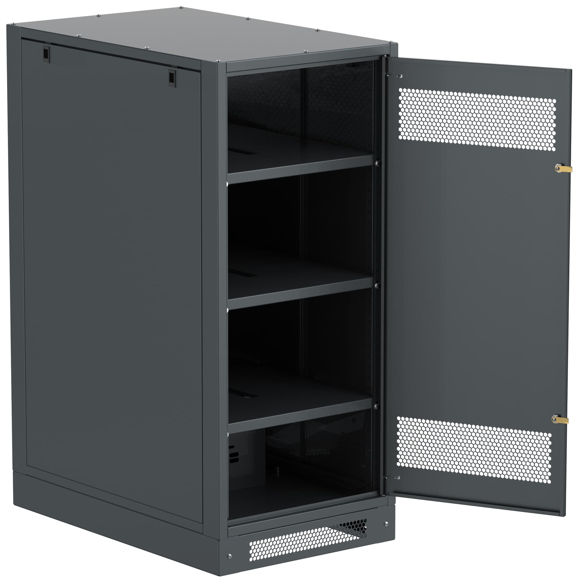 Шкаф LINEA B (пустой) 1450х600х950мм металлическая дверь черный