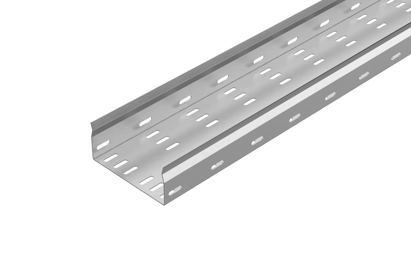 Лоток замковый перфорированный ЛМЗ 500x60x2000 УТ1,5, горячее цинкование, S1,5 П0000028422