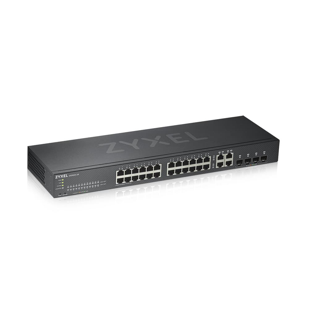 Коммутатор управляемый L2 Smart 24 порта 10/100/1000 Мб/с, 4xSFP/RJ-45