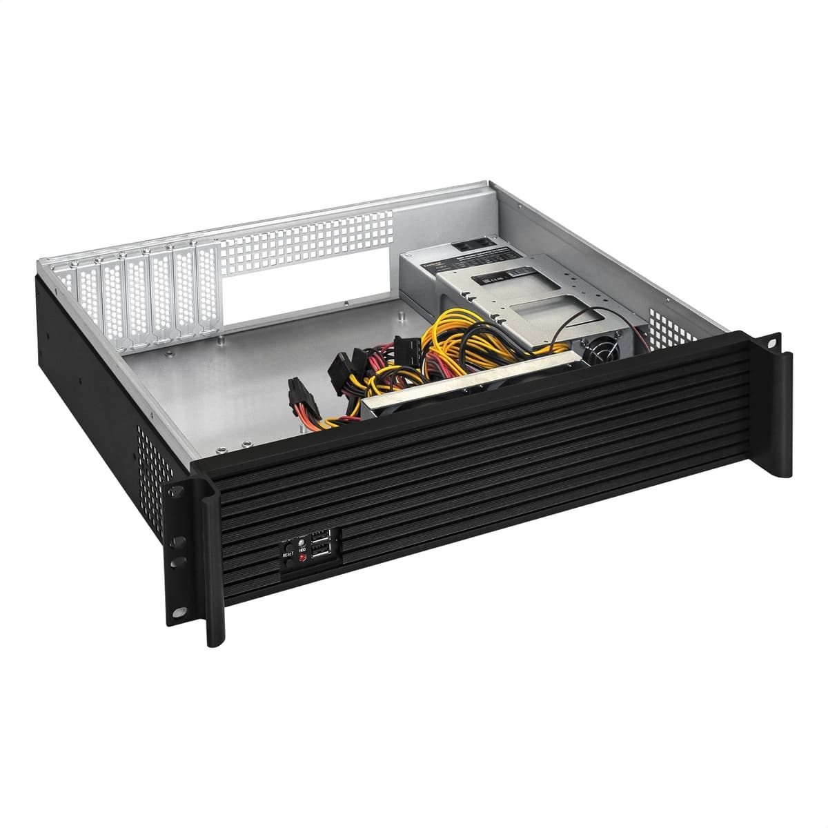 Серверный корпус 2U, 19'' стоечный, глубина 350 мм, БП 250W, USB