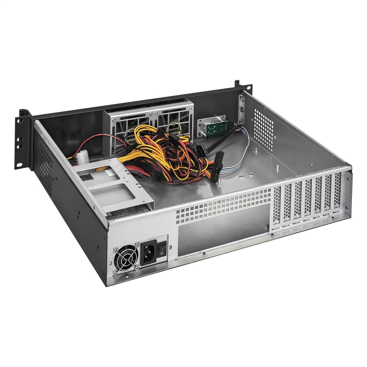 Серверный корпус 2U, 19'' стоечный, глубина 350 мм, БП 250W, USB