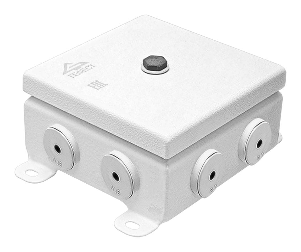 Коробка монтажная КМ IP66(Р)-1212, корпус из оцинкованной стали, количество резиновых вводов 8(8-13мм)