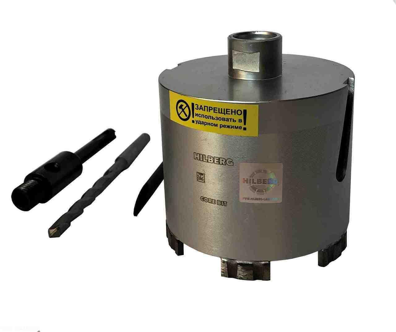 Коронка алмазная по бетону 102 мм Hilberg Laser