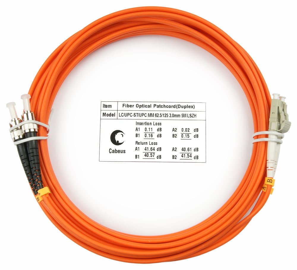 Патч-корд оптический duplex 7м LC-ST 62,5/125MM LSZH