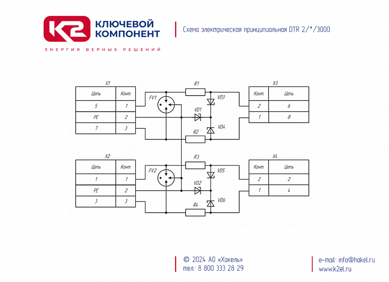 DTR 2/110/3000 - устройство защитное
