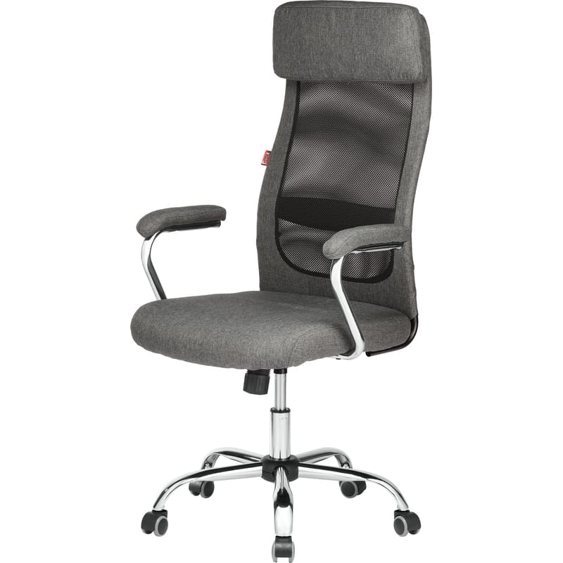 Кресло для руководителя Easy Chair 591 TC серое/черное (сетка/ткань,  металл)
