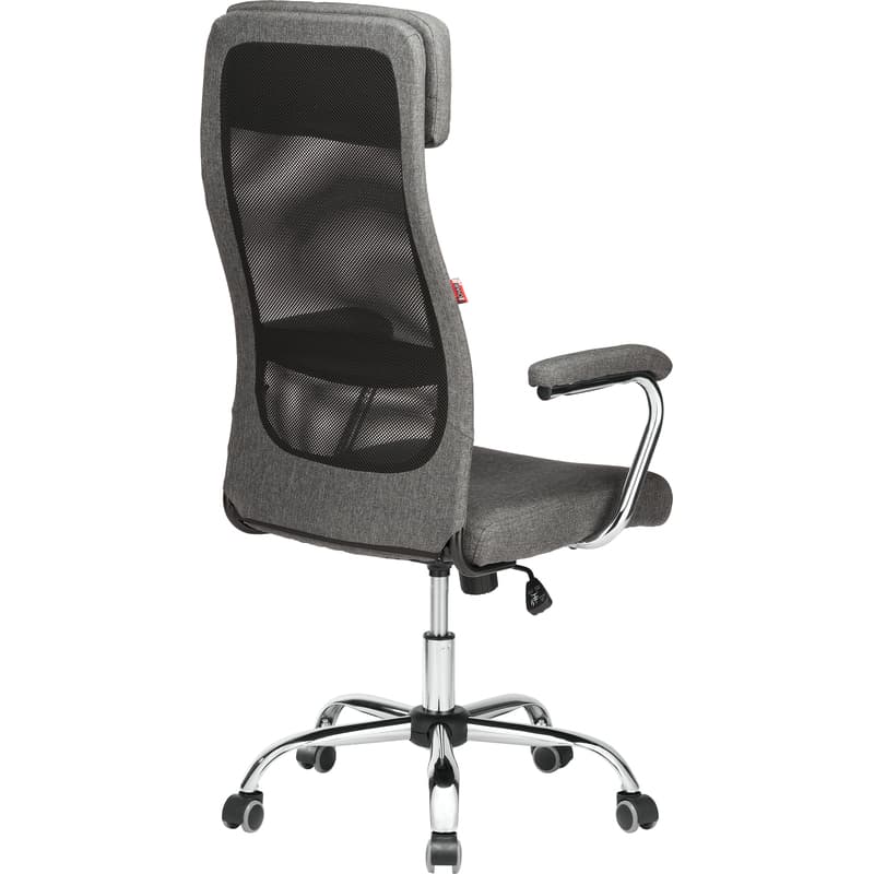 Кресло для руководителя Easy Chair 591 TC серое/черное (сетка/ткань,  металл)