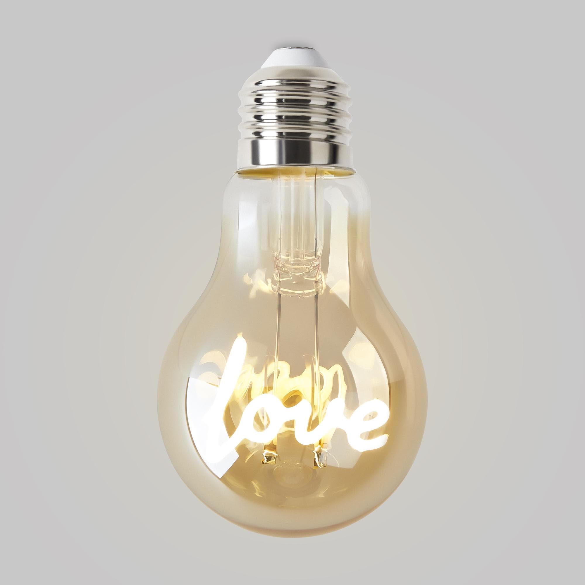 Лампочка филаментная цоколь E27 3W 2400К тип A60 LOVE