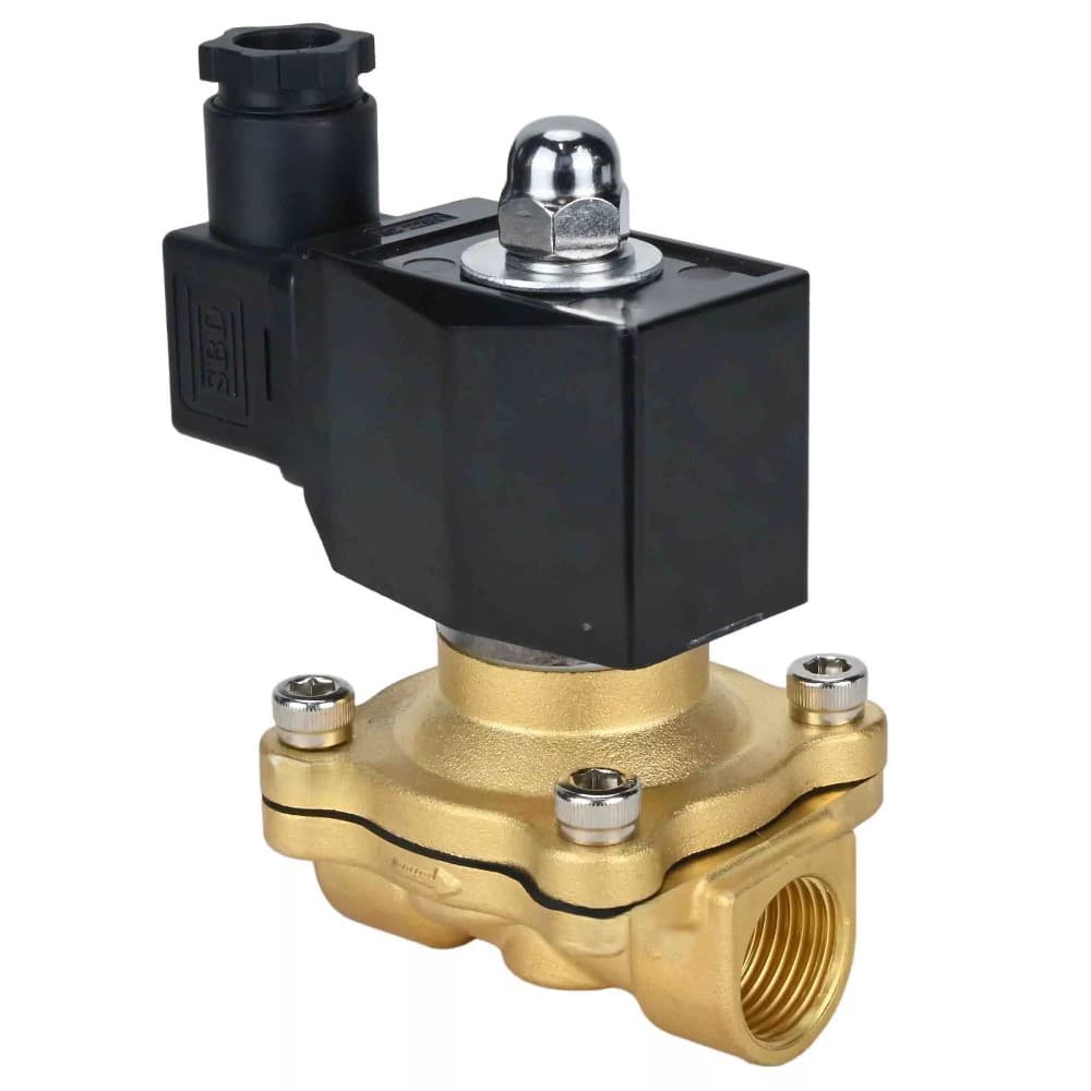 Клапан электромагнитный VS2W-300E-NC 3/8'' Ду10 Ру10 прямого действия двухходовой, корпус латунь, присоединение внутренняя резьба, уплотнение EPDM, нормально-закрытый, катушка 24В AC