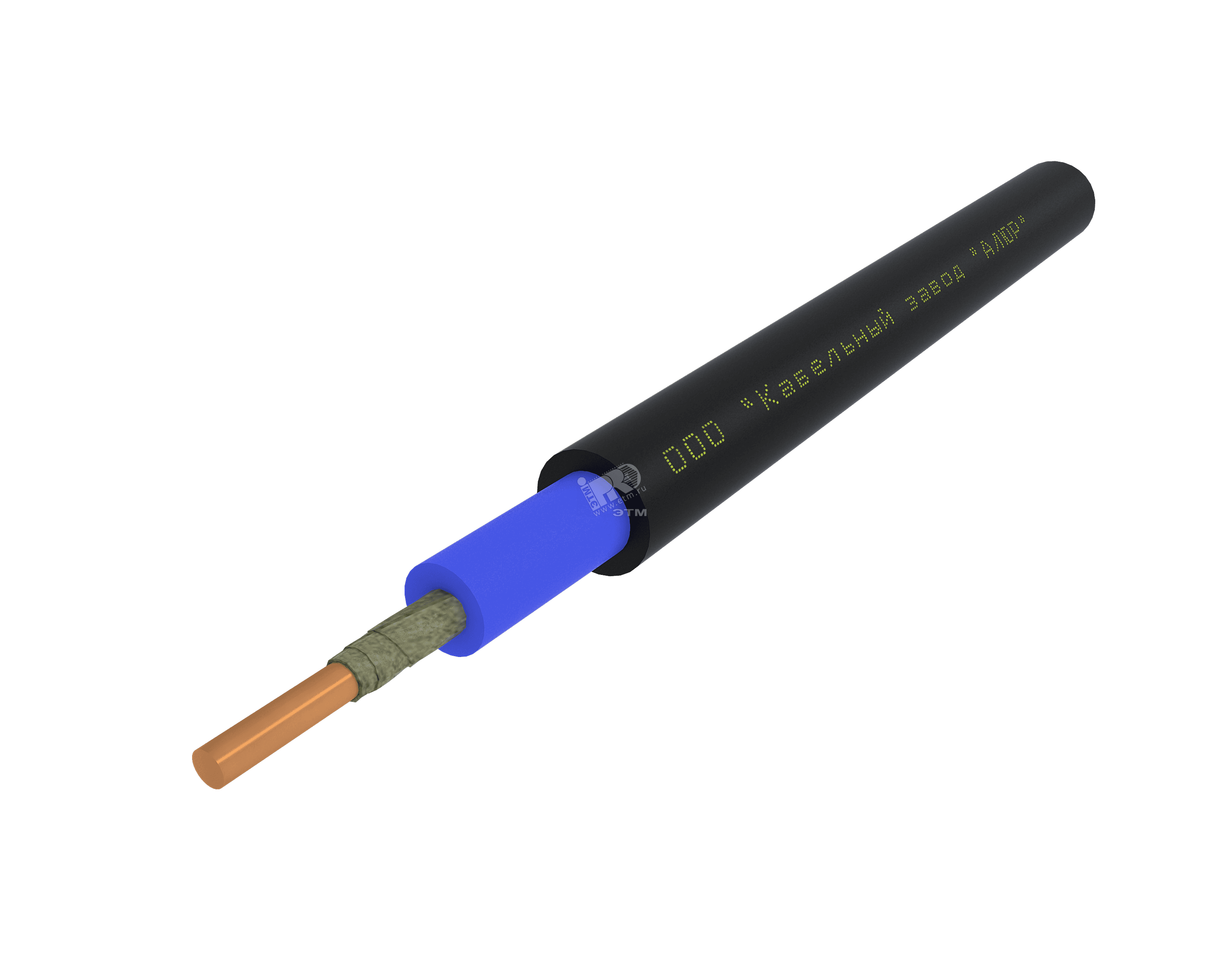 Кабель силовой ППГнг(А)-FRHF 1х4ок(N)-0.66 однопроволочный синий (барабан)