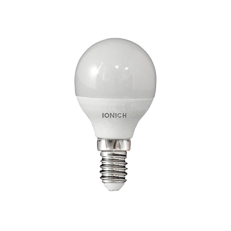 Лампа светодиодная LED 6w 6500К, E14, 540 Лм, матовая, шар IONICH