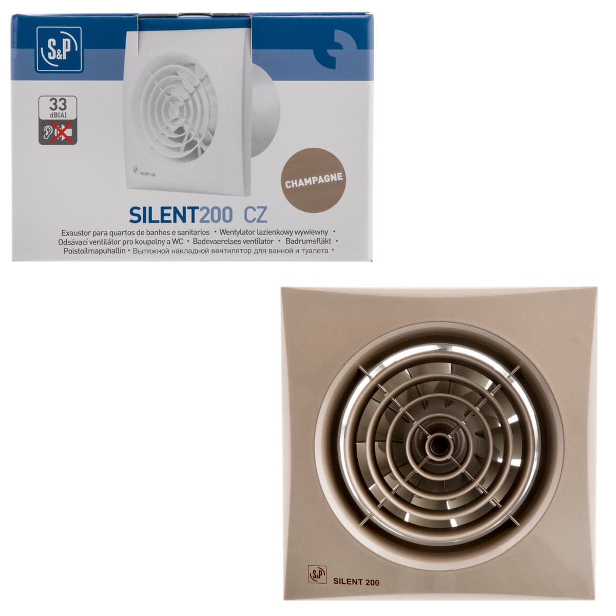 Вентилятор накладной Silent-200 CZ Champagne