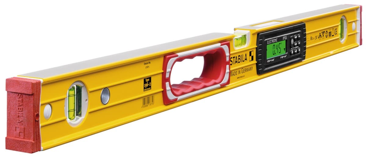 Уровень тип 196-2 electronic IP 65, 40 см (2 вертикальных, 1 горизональный, 2 ЖК диспл., точность 0,5 мм/м)