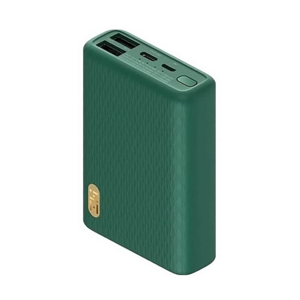 Внешний аккумулятор QB817, Micro USB, USB Type C, 10000 мА/ч, 22 Вт, зеленый