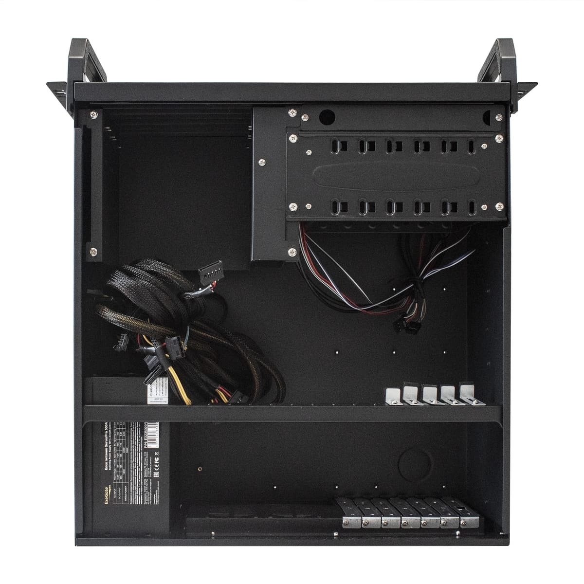 Серверный корпус 4U, 19'' стоечный, глубина 450 мм, БП 800W, USB
