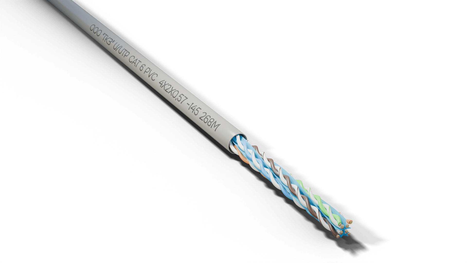 Кабель U/UTP Cat 6 PVC 4х2х0,57