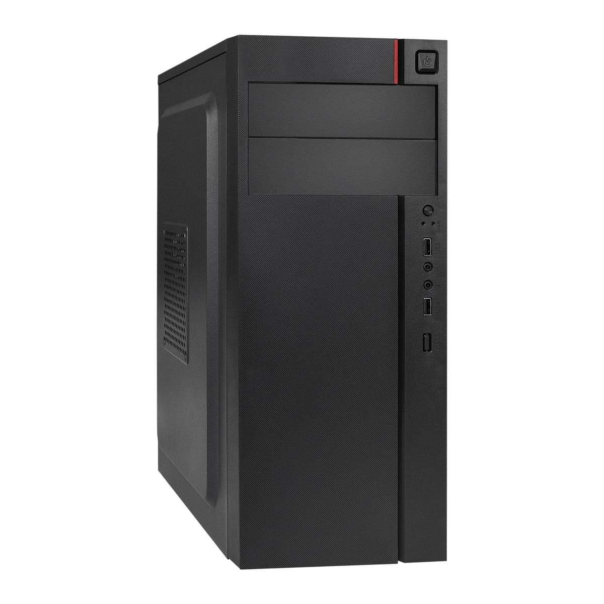 Корпус для ПК, Miditower, ATX, БП 500W, 2xUSB, аудиопорты, чёрный