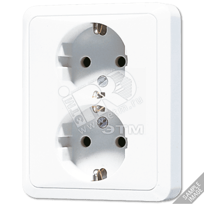 Розетка 16A 250V / 10A 250V сдвоенная